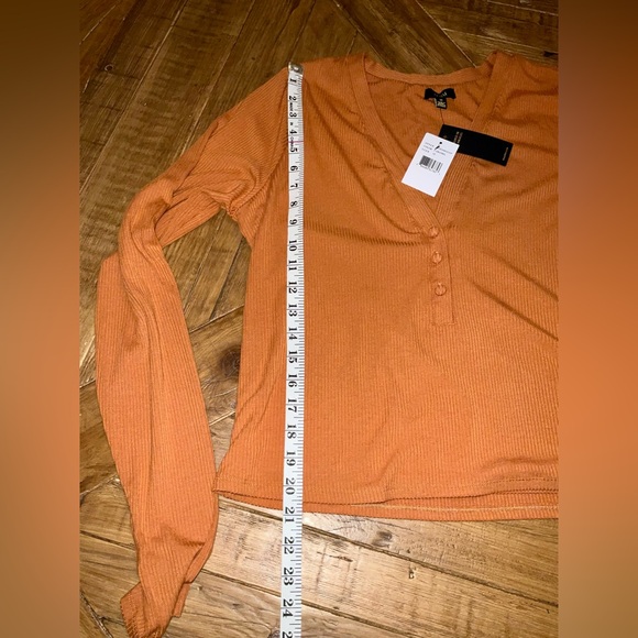 AFRM Arbor ribbed henley top - size 1x - nwt in the color caramel - Picture 5 of 11